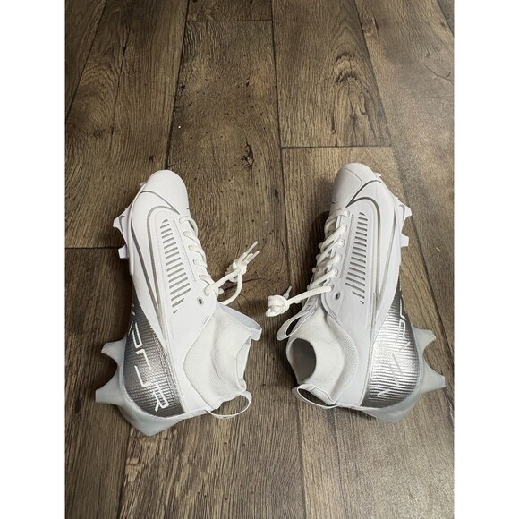Nike Vapor Edge Pro 360 2 White Silver Football Cleats DA5456-102 Men's Size 9 - Picture 2 of 7